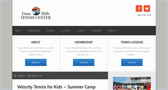 Desktop Screenshot of dhtenniscenter.org